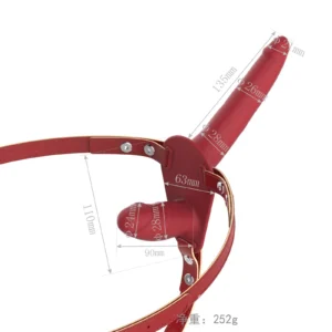 Arnés dildo doble pene - pequeño grande - red (191)
