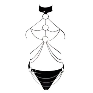 Arnés sujetador Bdsm con collar (315)