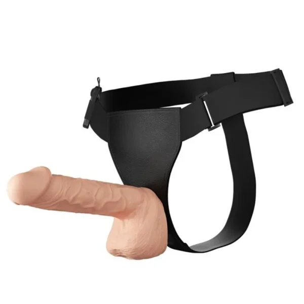 Arnés con dildo de 26 cm y vibración (66)