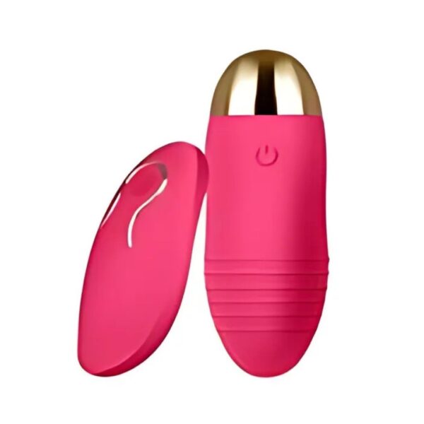 Vibrador con mando rosa